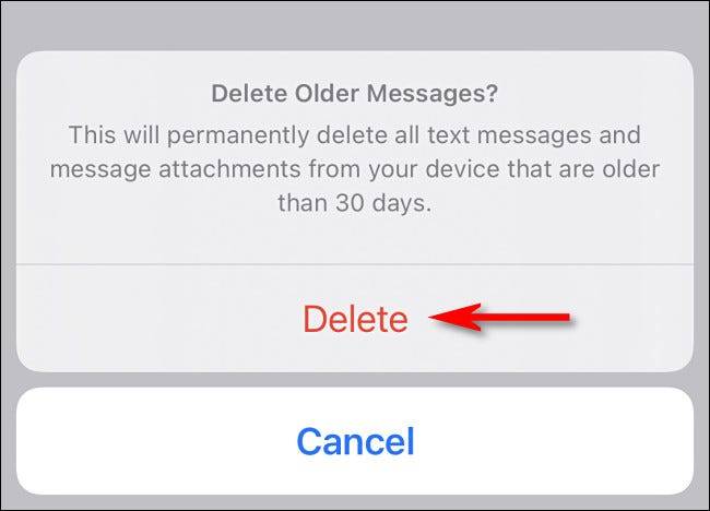 如何在iPhone或iPad上自动删除旧短信