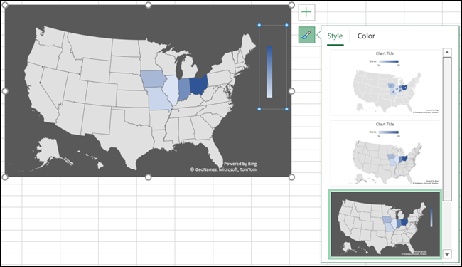 如何在Microsoft Excel中创建地理地图