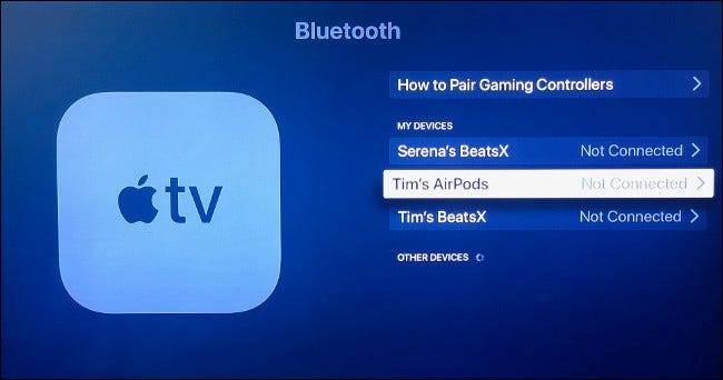 如何将AirPods连接到Apple TV