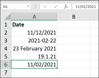 如何从Microsoft Excel中的日期中删除年份