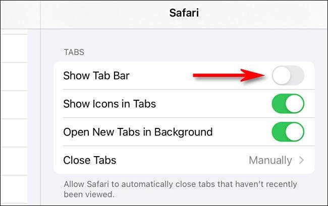 如何在iPad上的Safari上隐藏选项卡栏（或显示它）