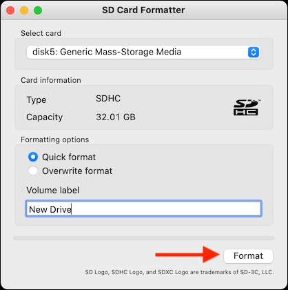 如何在Mac上快速格式化SD卡
