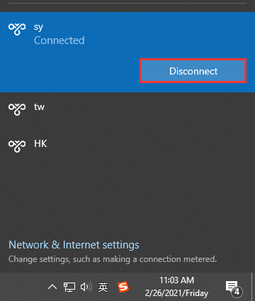 如何在Windows 10上关闭VPN？