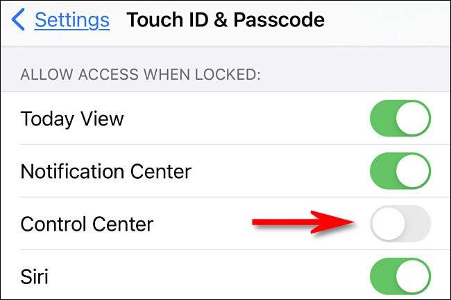 如何在iPhone锁定屏幕上禁用控制中心