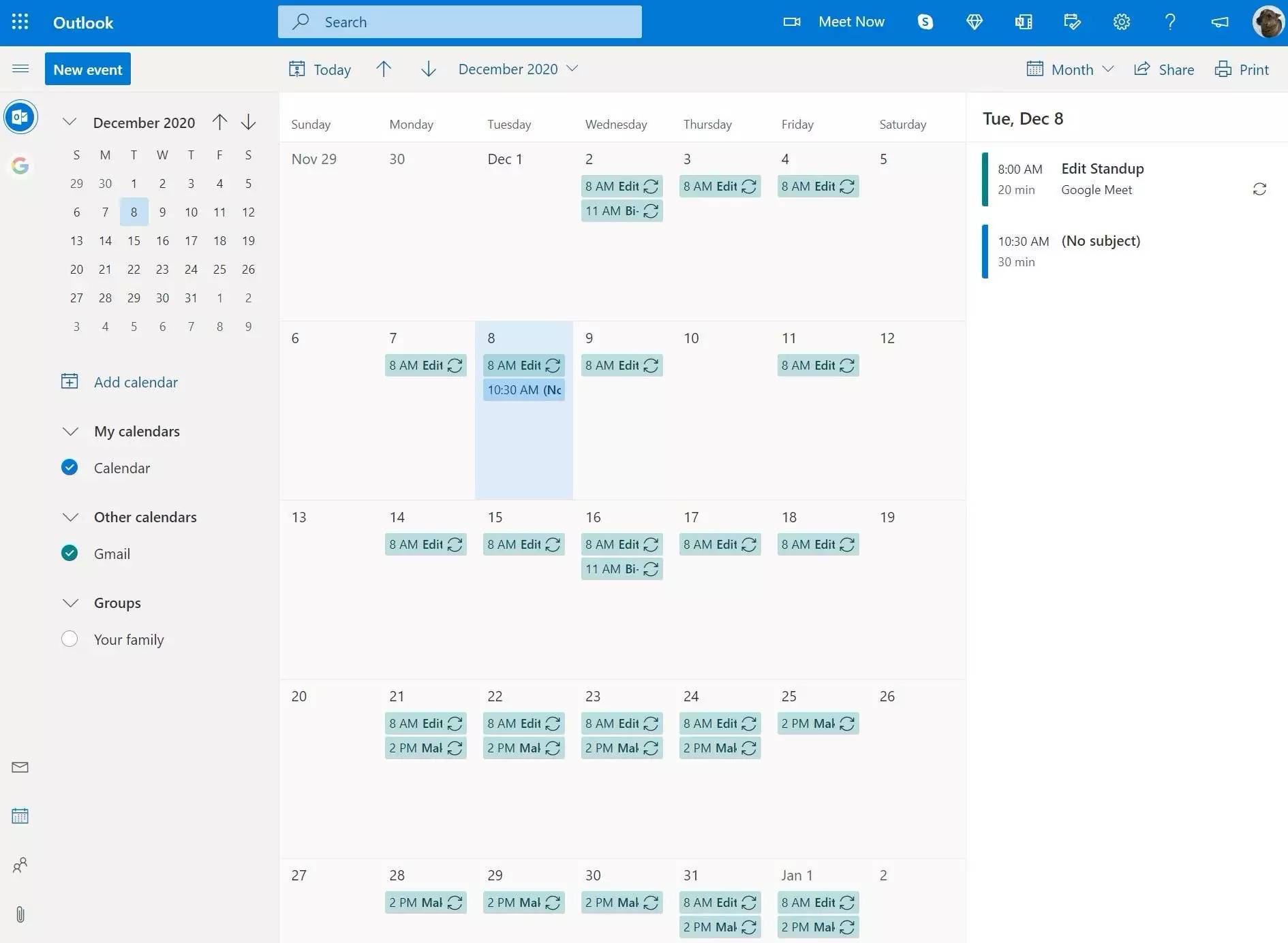 在任何设备上管理Outlook日历的6种最佳技巧和窍门