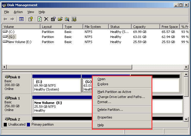 Windows Server 2003分区管理器– MiniTool分区向导