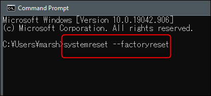 如何使用命令提示符将Windows 10 PC恢复出厂设置