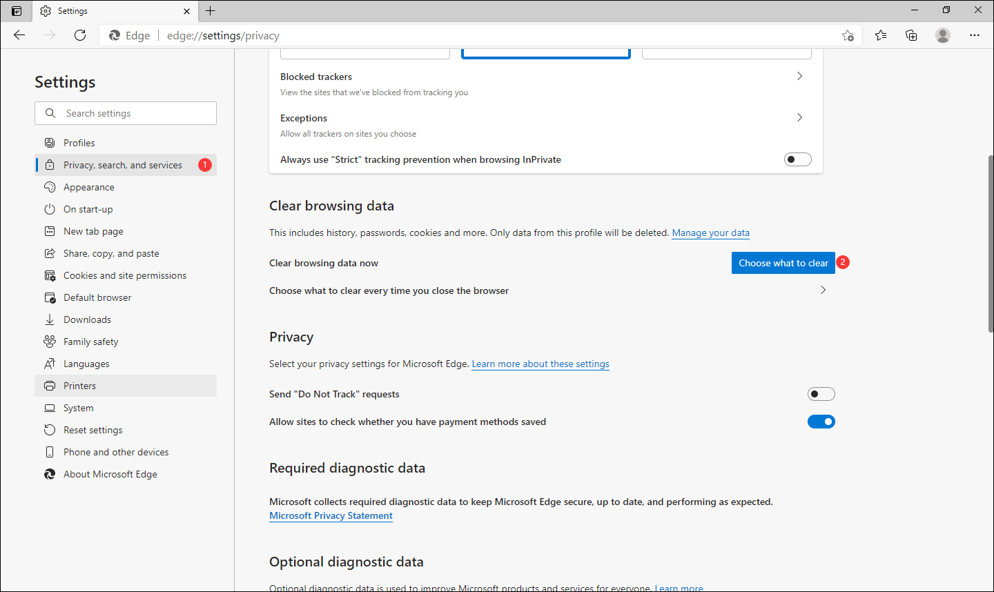 如何清除Microsoft Edge中的缓存？