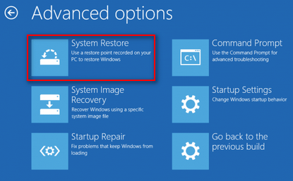 如何在Windows 10上从启动还原系统