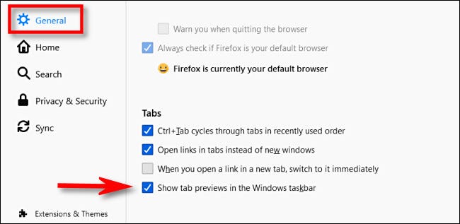 如何在Windows 10的任务栏中查看Firefox选项卡预览