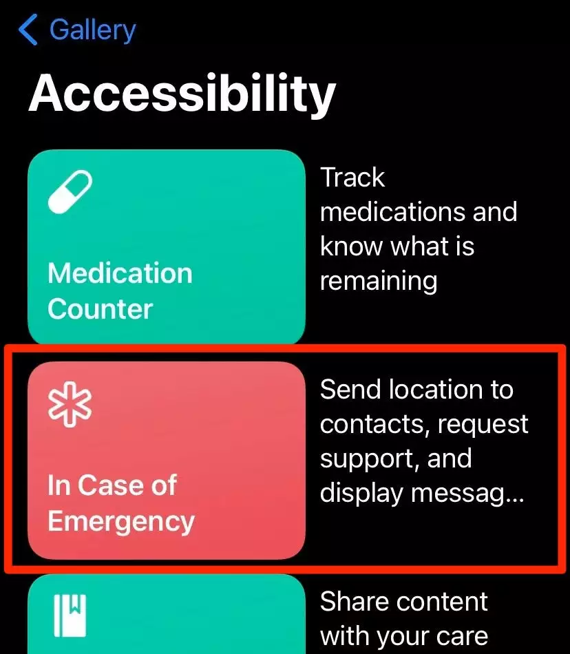 如何使用“紧急情况下” iPhone快捷方式从救援服务或联系人中获得快速帮助