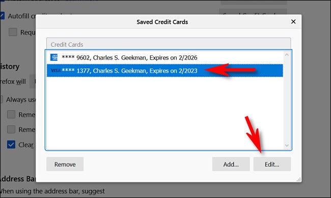 如何在 Firefox 中查看您保存的信用卡号