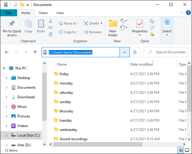如何在 Windows 10 中一次创建多个文件夹