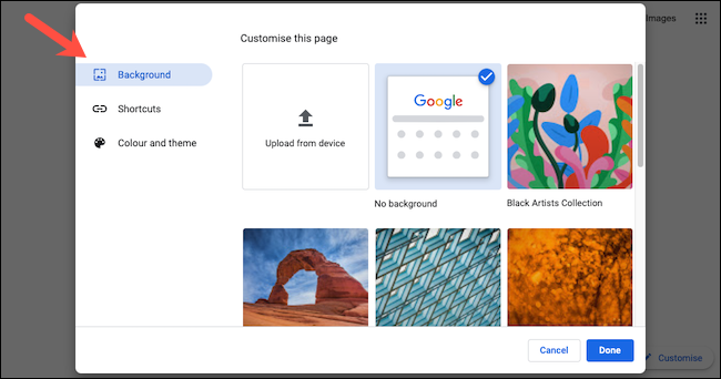 如何自动更改谷歌浏览器的新标签背景