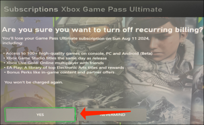 如何关闭 Xbox Game Pass 的定期计费