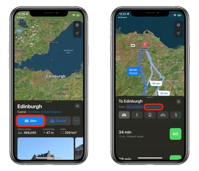 iOS 15：如何在 Apple 地图中设置行车路线的出发和到达时间