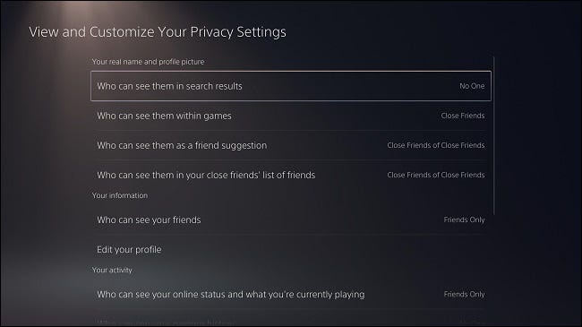 如何更改 PlayStation 5 的隐私设置