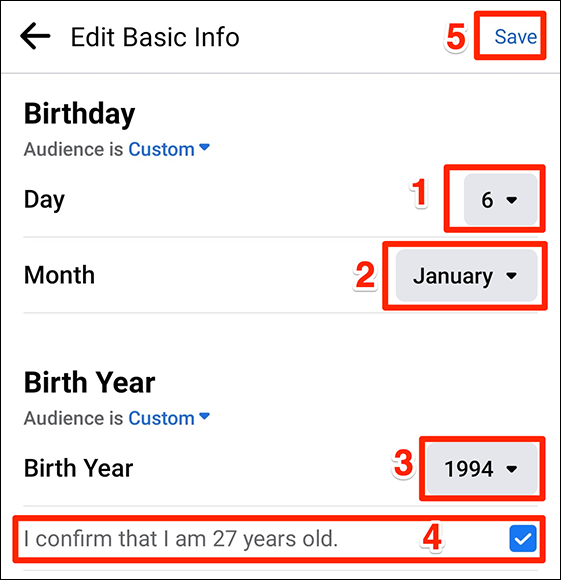如何在 Facebook 上更改生日