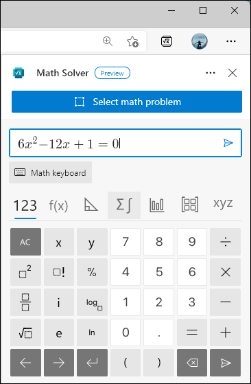 如何使用 Microsoft Edge 解决数学问题