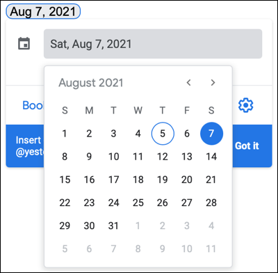 如何在 Google Docs 中使用交互式日期
