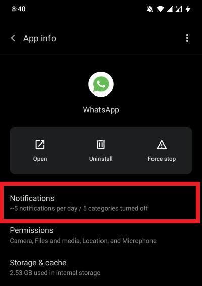 如何在移动设备上隐藏 WhatsApp 网络通知？