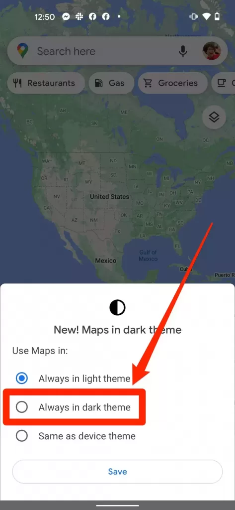 如何在 iPhone 或 Android 上的 Google 地图中打开暗模式