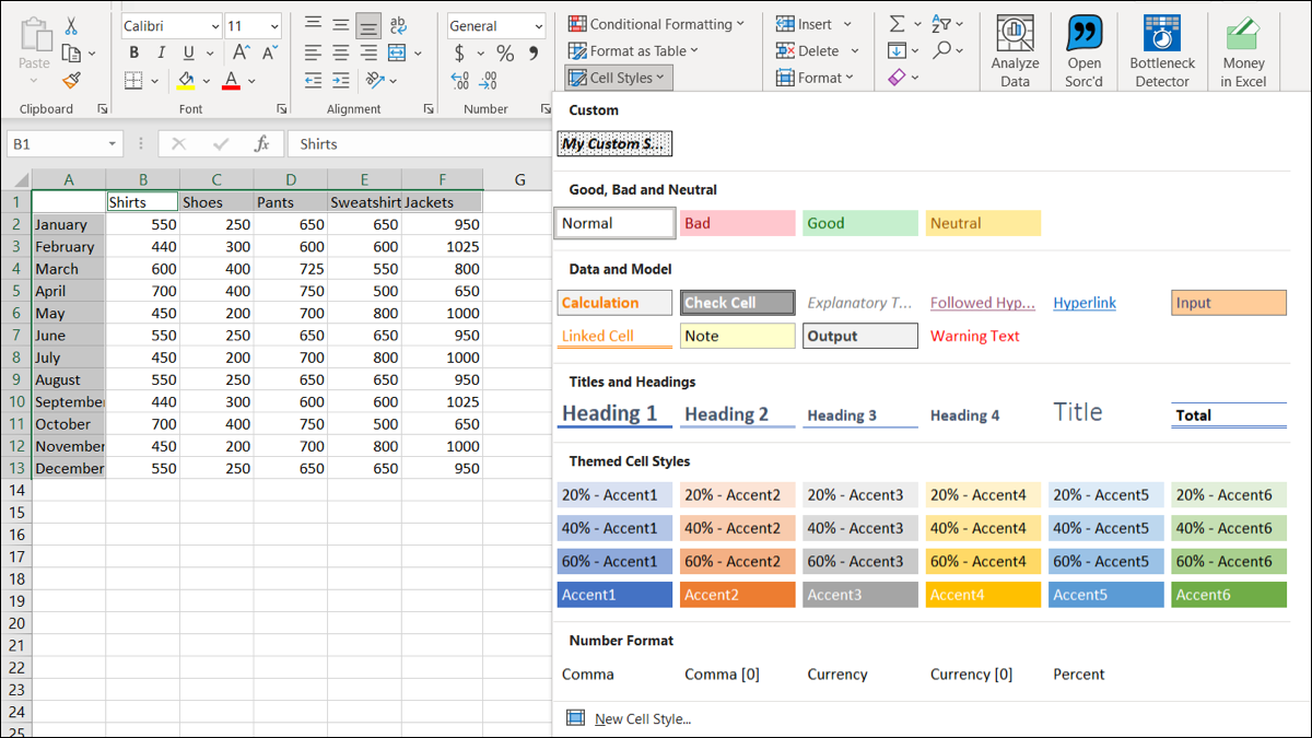 如何在 Microsoft Excel 中使用和创建单元格样式