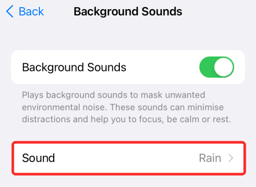 如何使用背景声音在 iOS 15 上获取雨声