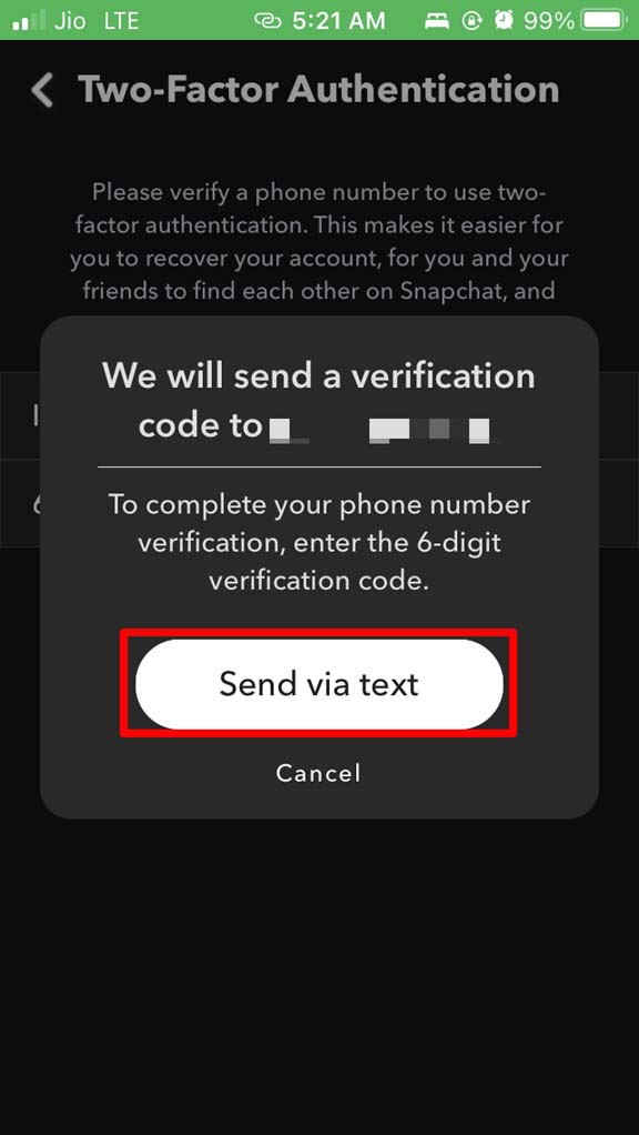 如何在 Snapchat 上启用双因素身份验证？