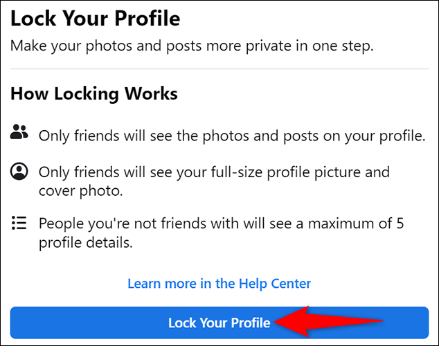 如何锁定您的 Facebook 个人资料