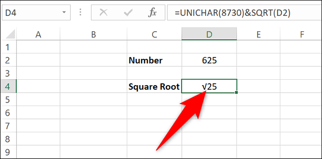 如何在 Microsoft Excel 中计算平方根