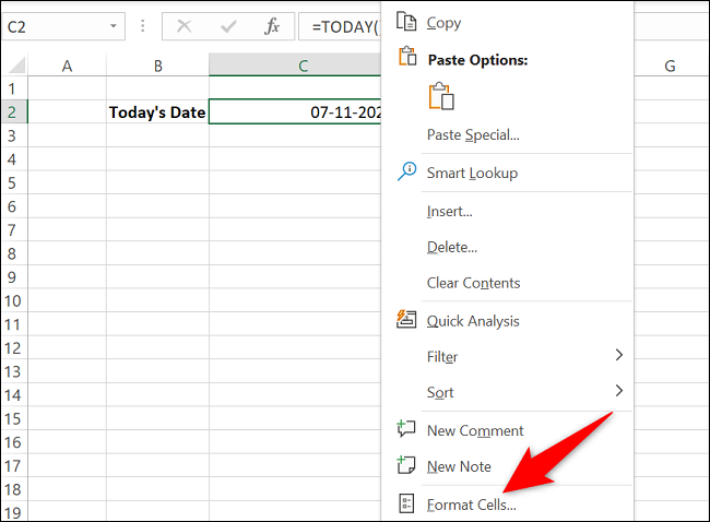 如何在 Microsoft Excel 中插入今天的日期
