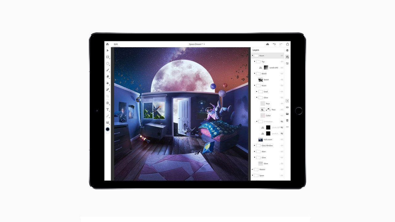 Adobe 使用新的涂抹、海绵工具更新 iPad 版 Photoshop