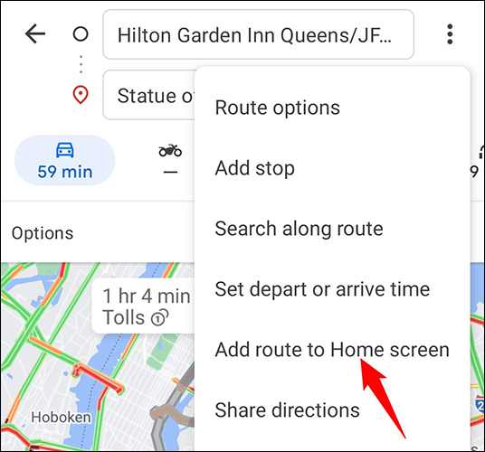 如何在谷歌地图上保存路线