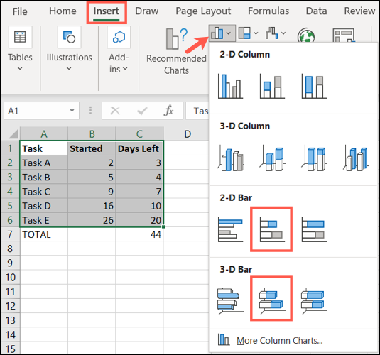 如何在 Microsoft Excel 中制作甘特图