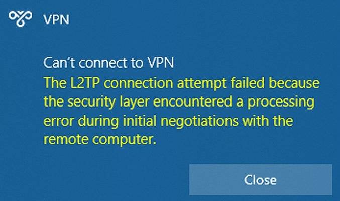 微软发布 Windows 10 带外修复“无法连接到 VPN。L2TP 连接尝试失败”错误