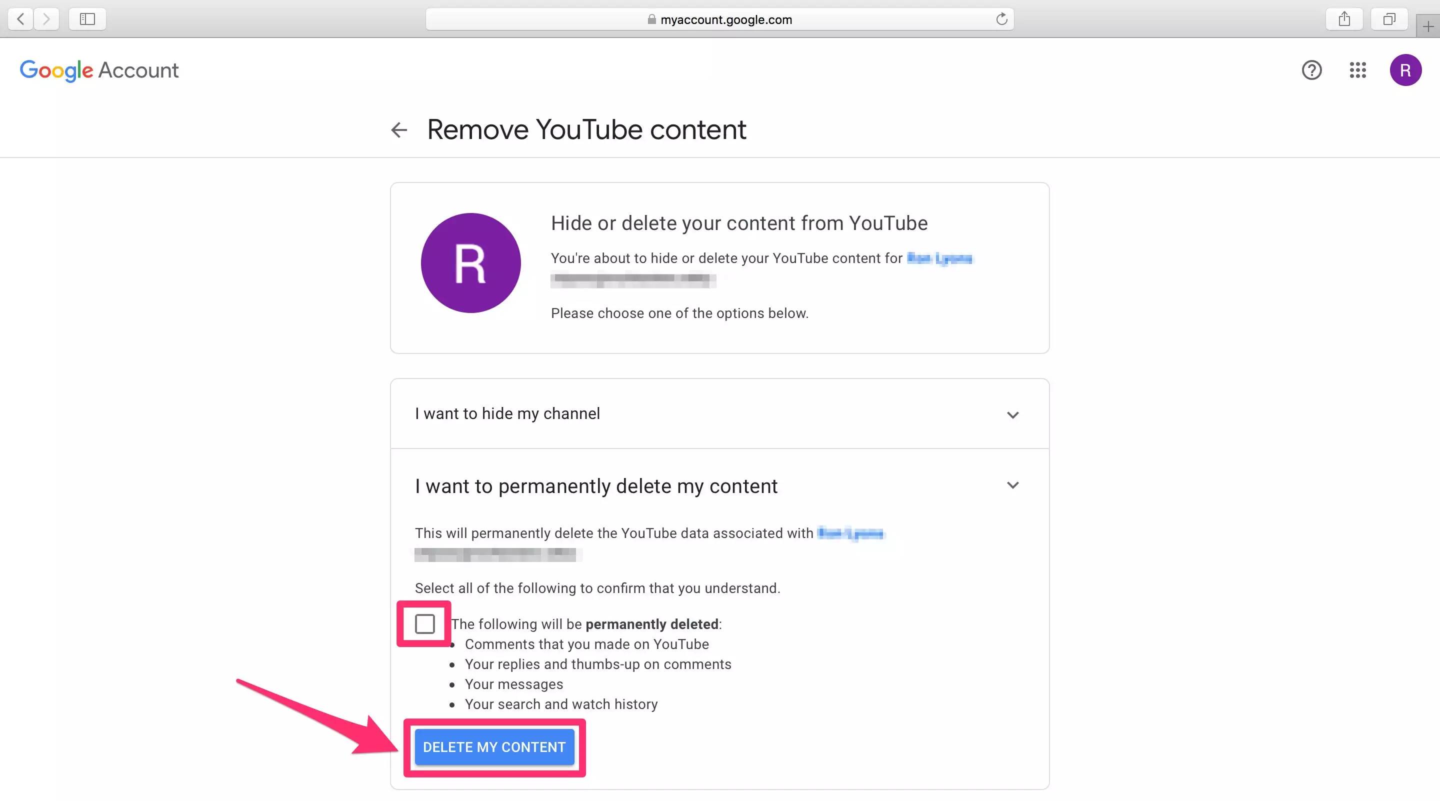 如何删除您的 YouTube 频道并永久删除其内容或暂时隐藏它