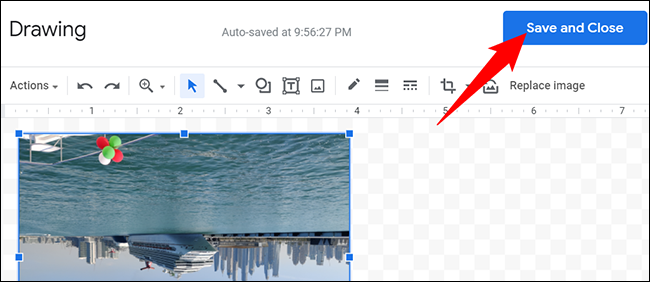 如何在 Google Docs 中翻转图像