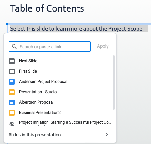 FindSlide-GoogleSlidesTableOfContents FindSlide-GoogleSlidesTableOfContents