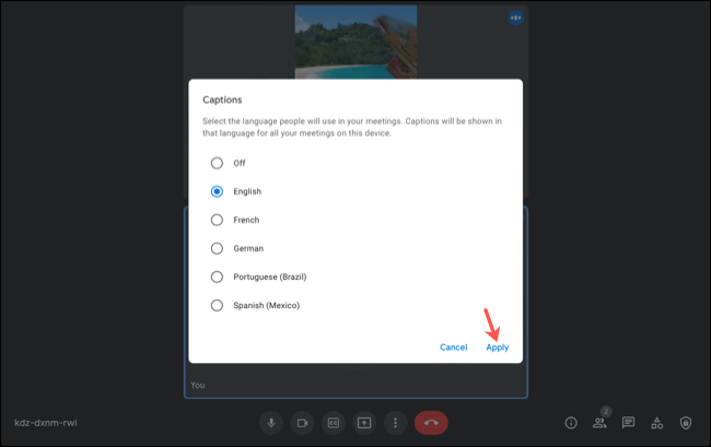 OptionsEnableCaptionsLanguage-GoogleMeetLiveCaptions