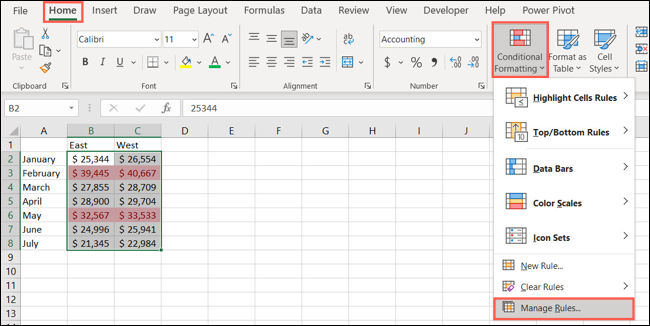 如何在 Microsoft Excel 中复制条件格式