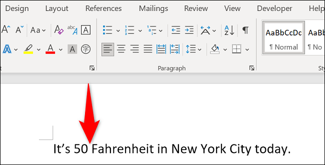 如何在 Microsoft Word 中插入度数符号