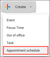 CreateButton-GoogleCalAppointmentSchedules