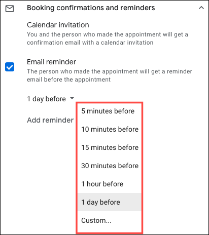 EmailReminder-GoogleCalAppointmentSchedules