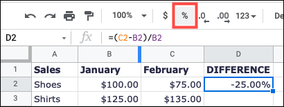 PercentButton-GoogleSheetsPercentageDifference