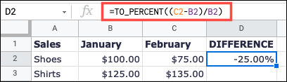 ToPercentDecrease-GoogleSheetsPercentageDifference