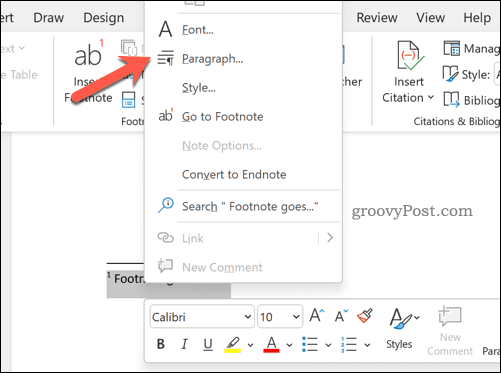 Word-Footnote-Paragraph-Options