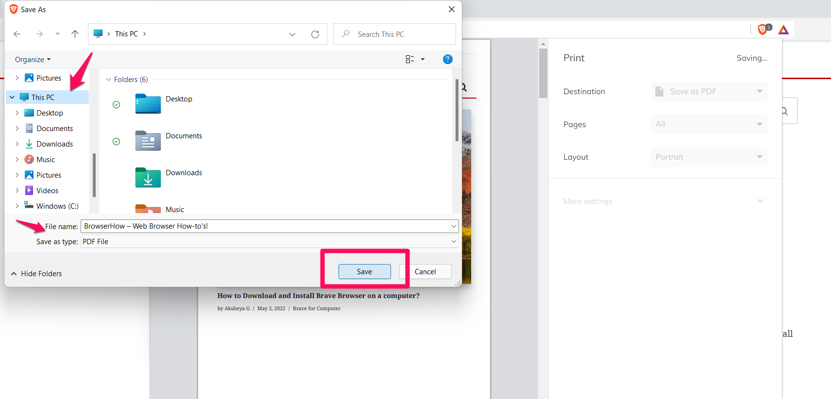 Select_the_location_and_rename_the_PDF_for_Save_on_Brave_Computer
