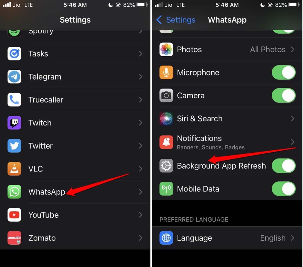 enable-background-refresh-WhatsApp