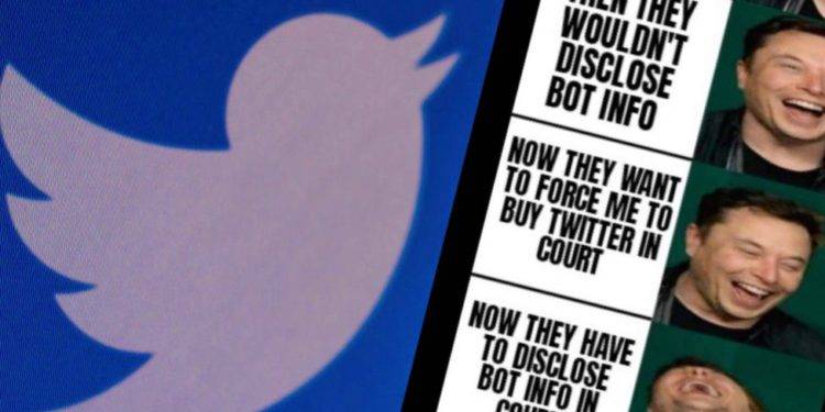 马斯克自制梗图呛Twitter：不得不在法庭上披露机器人数据